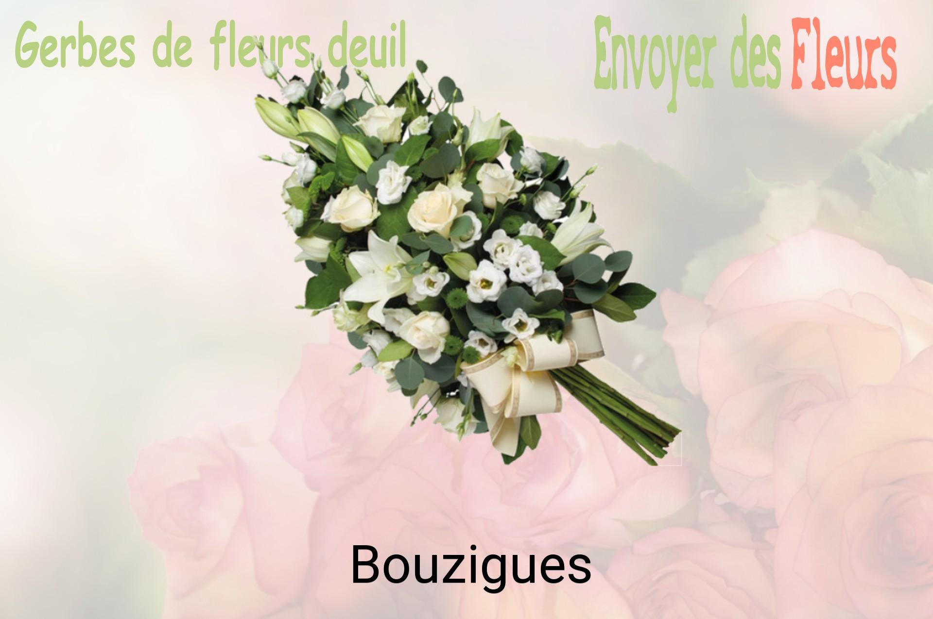 Gerbe de fleurs de deuil livrée à Bouzigues